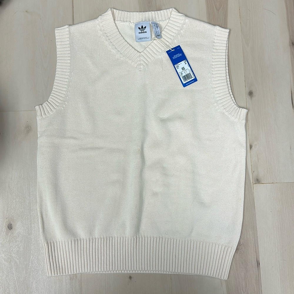 Adidas 100% cotton vest oversized size Small